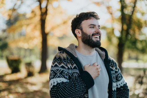 Individual in recovery exploring aftercare programs